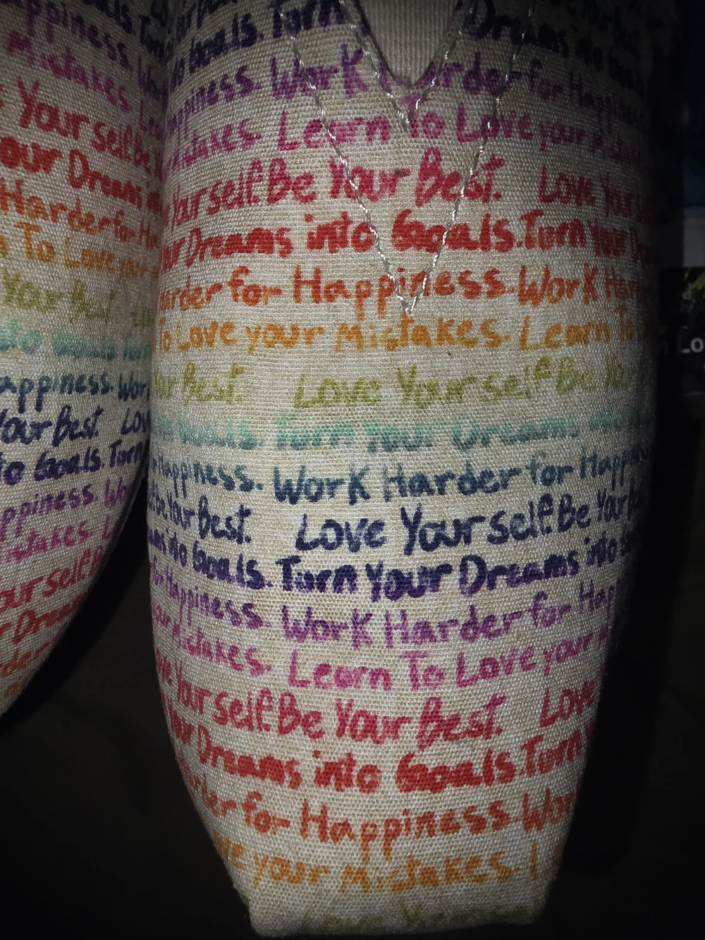 Memory Foam Toms  Slip-On Canvas Shoes in Multi-Color Script Print
